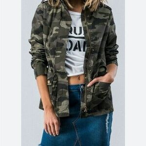 New Look Green Camouflage Utility Jacket